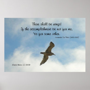 Mots célèbres : Ailes - Mouette - Poster