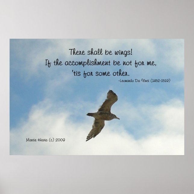 Mots célèbres : Ailes - Mouette - Poster (Devant)