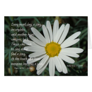 Mots célèbres : Chanson - White Daisy Card Series 