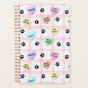 Mots de chien Amour Coeurs Empreintes de pattes Jo