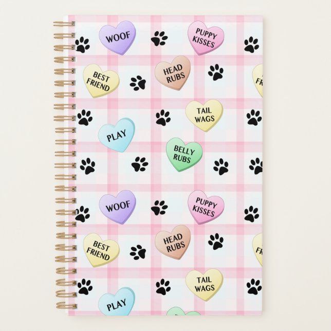 Mots de chien Amour Coeurs Empreintes de pattes Jo (Devant)