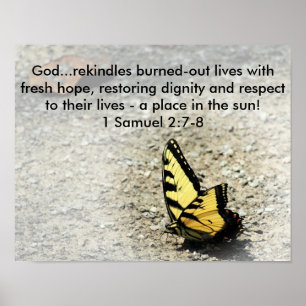 Mots de l'espoir Écriture Papillon Photo poster