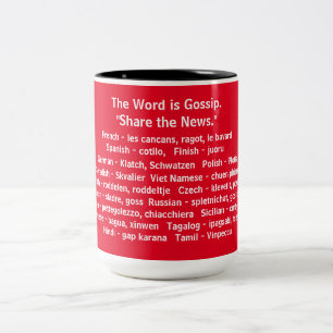 Mots De Potins Internationaux, Mug À Café Deux Ton
