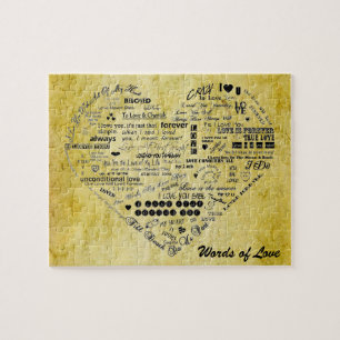 Mots de puzzle fait sur commande de photo d'amour