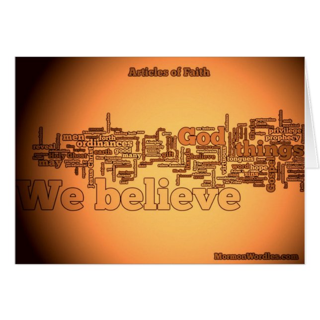 Mots des articles de foi (Devant horizontal)