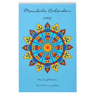Mots du calendrier 2017 de mandala de la sagesse