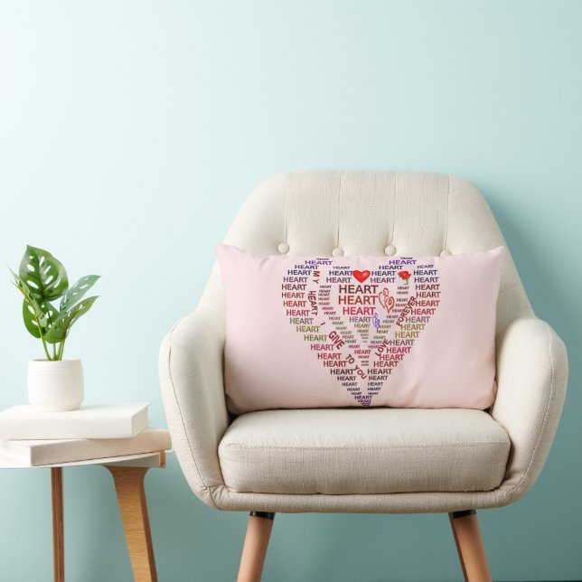 Mots du Coussin Heart Lumbar (Chaise)