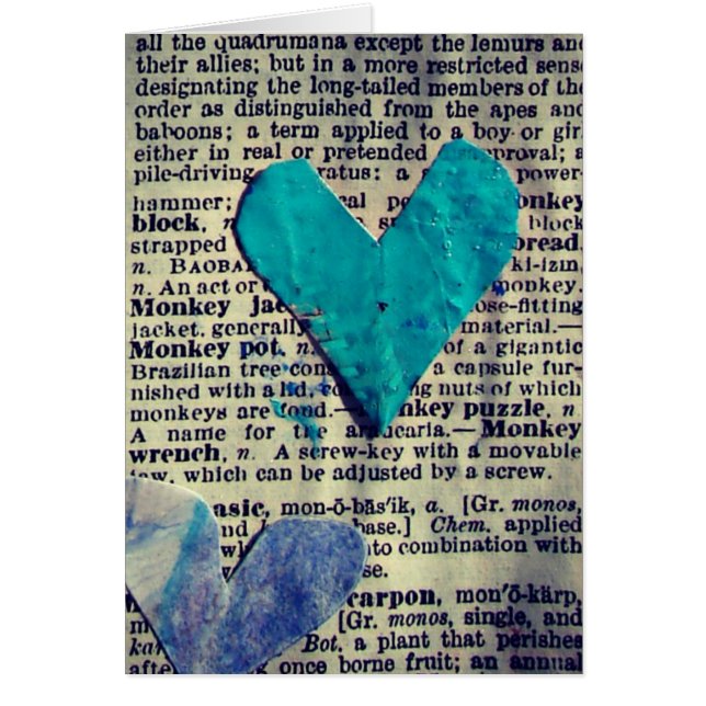 Mots et Coeurs Collage Abstrait, toutes les occasi (Devant)