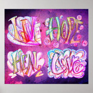 Mots Inspirants Poster d'Art