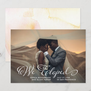 Mots Whimsical Nous Avons Elopé Le Faire-part Ph