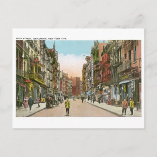 Mott Street, CHINATOWN, New York City (Retro) Postkarte