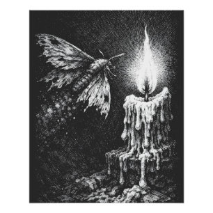 Motte zur Flamme — von BurnsInHell Poster