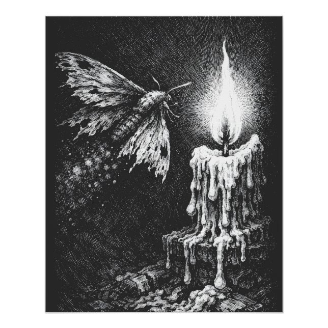 Motte zur Flamme — von BurnsInHell Poster (Vorderseite)