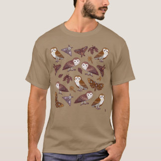 Motten Und Eulen Lustige Tiere Retro T-Shirt