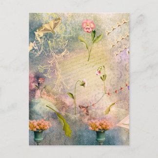 Motten und Stiefmütterchen Postkarte