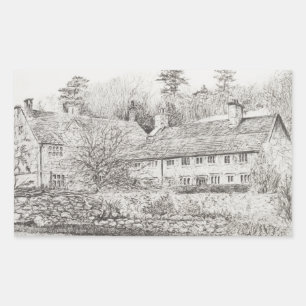 Mottistone Hall Isle of Wight UK 2008 Rechteckiger Aufkleber