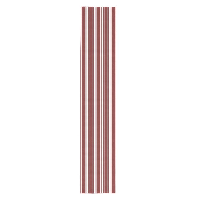 Mottled Double Striped Cranberry Mittelgroßer Tischläufer (Vorderseite)