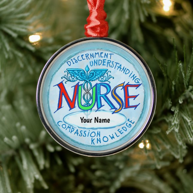 Motto der Blauschwestern Ornament Aus Metall (Baum)
