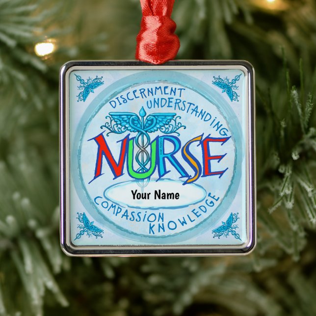 Motto der Blauschwestern Ornament Aus Metall (Baum)