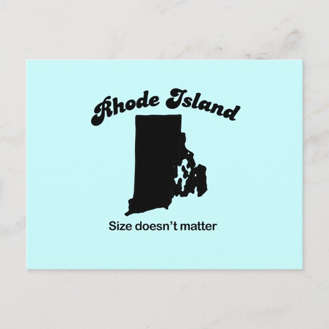 Motto der Insel Rhode - Größe spielt keine Rolle Postkarte (Vorderseite)