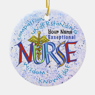 Motto der Krankenschwester Keramik Ornament