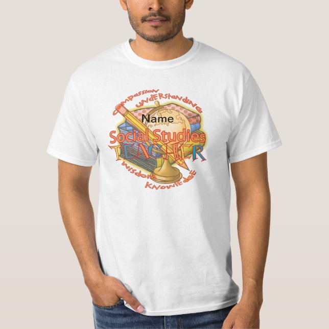 Motto der Sozialwissenschaft Lehrerin T-Shirt (Vorderseite)