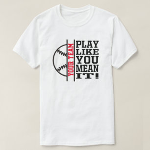 Motto des benutzerdefinierten Baseball-Team-Shirts T-Shirt