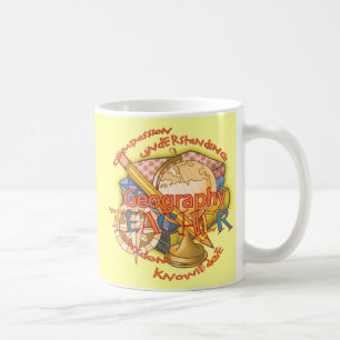 Motto des Geographie-Lehrers Kaffeetasse