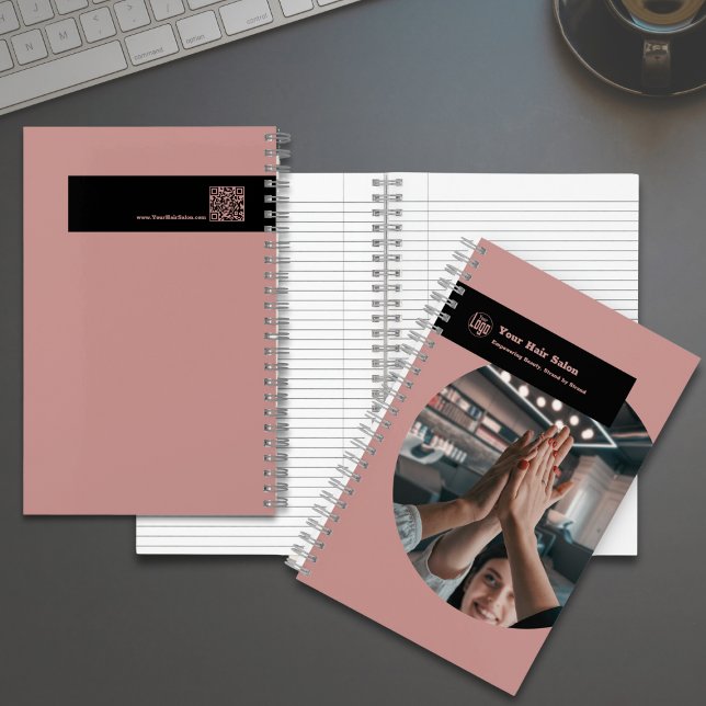Motto für das coole Team Image Hair Stylist-Logo Notizbuch (Cool Team Image Hair Stylist Logo Motto Notebook with Logo)