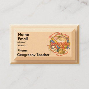 Motto für Geografielehrer Visitenkarte