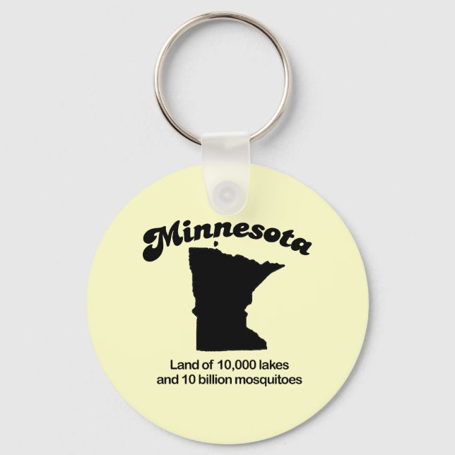 Motto Minnesota - Land mit 10.000 Seen Schlüsselanhänger (Vorderseite)
