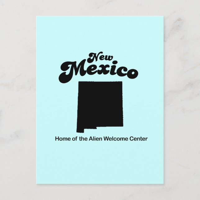 Motto "New Mexico" - Alien Welcome Center Postkarte (Vorderseite)