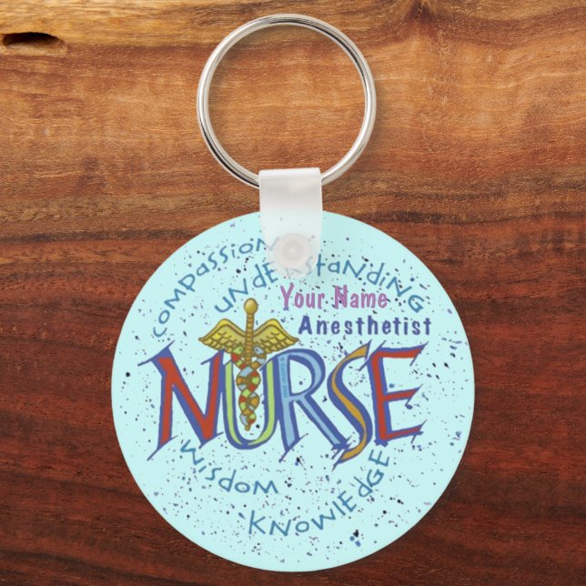 Motto Nurse Anästhesist Schlüsselanhänger (Vorderseite)