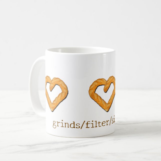 Motto-Tasse Kaffeetasse (Vorderseite Links)