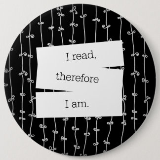 Mottoknopf des Bücherwurms Button