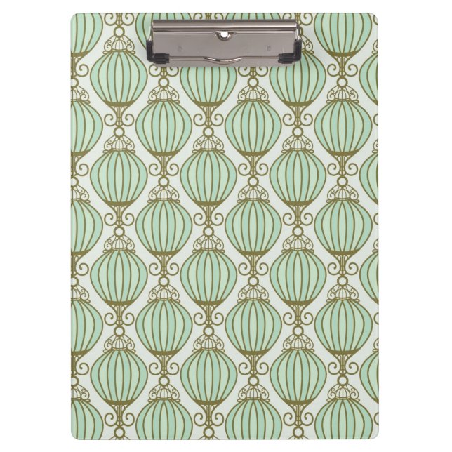 Motton Blau-Muster Klemmbrett (Vorderseite)