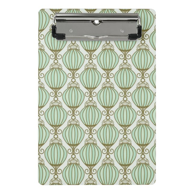 Motton Blau-Muster Mini Klemmbrett (Vorderseite)