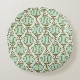 Motton Blau-Muster Rundes Kissen
