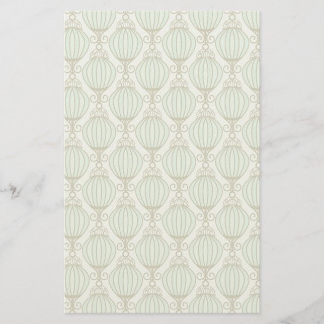 Motton Blaues Muster Briefpapier (Vorderseite)