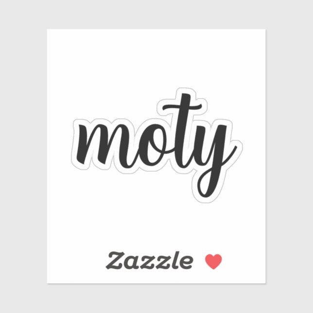 Moty - Mère de l'année autocollant (Feuille)