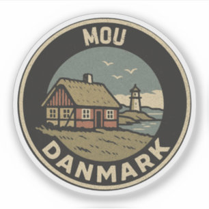 Mou, Dänemark Danmark Aufkleber