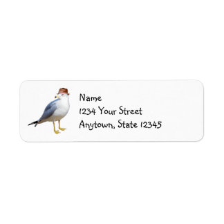 Mouette en Étiquette de adresse Casquette