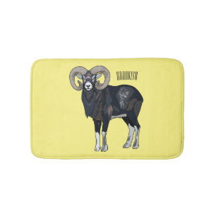 Mouflon-Cartoon Badematte