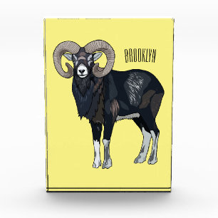 Mouflon-Cartoon Fotoblock