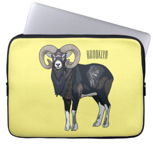Mouflon-Cartoon Laptopschutzhülle