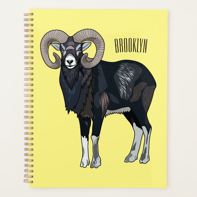 Mouflon-Cartoon Planer (Vorderseite)