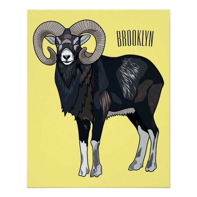 Mouflon-Cartoon Poster (Vorderseite)