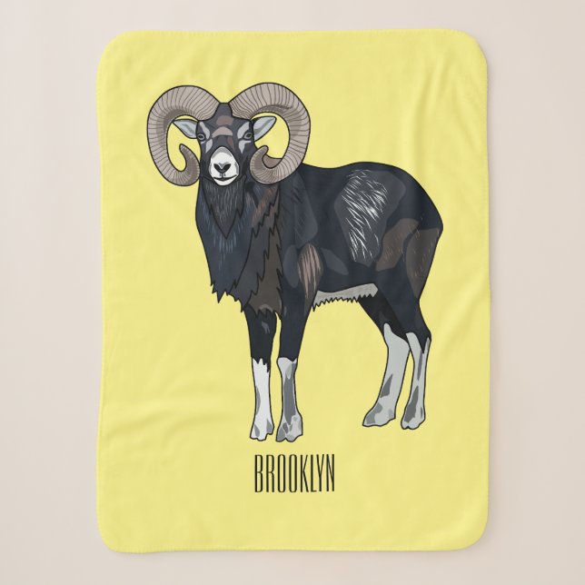 Mouflon-Cartoon Sherpadecke (Vorderseite)
