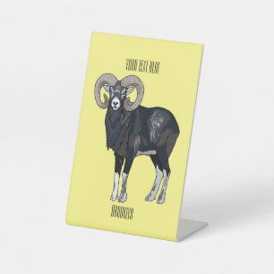 Mouflon-Cartoon Sockelschild