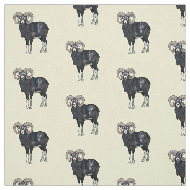 Mouflon-Cartoon Stoff (Muster)